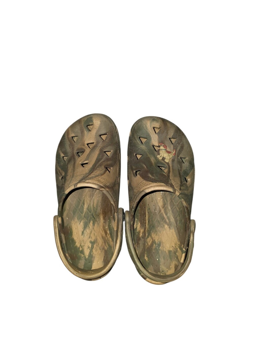 7/7/6. Airwalk Boy Camo Slip-On Crocs - Green/Brown